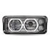 TLED-H100 by TRUX - Universal Chrome LED Projector Headlight Assembly with Auxiliary Halo Rings (Driver Side)