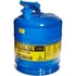 7150300 by JUSTRITE - Blue Metal Safety Can, Type 1, Five Gallon Capacity, for Kerosene and Other Flammable Liquids