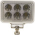 1493218 by BUYERS PRODUCTS - 4in. By 6in. Rectangular LED Clear Spot Light with White Housing