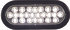 sl65co by BUYERS PRODUCTS - Warning Light - 6 Inch, Clear, Oval Recessed Strobe, with 24 LED