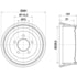 HELLA 355301771 Brake Drum BRAKE DRUM