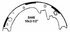 PAB445R by WAGNER - ThermoQuiet Drum Brake Shoe Set