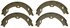 Z874 by WAGNER - Wagner Brake Z874 Parking Brake Shoe