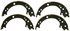 Z912 by WAGNER - Wagner Brake Z912 Parking Brake Shoe