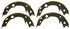PAB796 by WAGNER - Wagner ThermoQuiet PAB796 Parking Brake Shoe Set