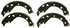PAB802 by WAGNER - Wagner ThermoQuiet PAB802 Drum Brake Shoe Set