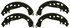 PAB832 by WAGNER - Wagner ThermoQuiet PAB832 Drum Brake Shoe Set
