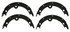 PAB907 by WAGNER - Wagner ThermoQuiet PAB907 Parking Brake Shoe Set