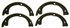 Z811 by WAGNER - Wagner Brake Z811 Parking Brake Shoe