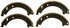 Z820 by WAGNER - Wagner Brake Z820 Parking Brake Shoe