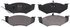 ZX416 by WAGNER - QuickStop Semi-Metallic Disc Brake Pad Set