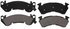 ZX614 by WAGNER - QuickStop Semi-Metallic Disc Brake Pad Set