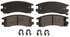 ZX814 by WAGNER - QuickStop Semi-Metallic Disc Brake Pad Set