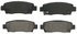 ZD672 by WAGNER - QuickStop Ceramic Disc Brake Pad Set