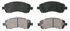 ZD722 by WAGNER - QuickStop Ceramic Disc Brake Pad Set