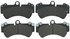 ZX1007 by WAGNER - QuickStop Semi-Metallic Disc Brake Pad Set