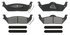 ZX1012 by WAGNER - QuickStop Semi-Metallic Disc Brake Pad Set