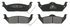 ZX1012A by WAGNER - QuickStop Semi-Metallic Disc Brake Pad Set