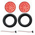 KIT1006 by UNITED PACIFIC - Pair of 4" Red/Clear Stop Turn Tail Lights, 36 LED w/Grommets & Wire Pigtails