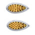 39899-2 by UNITED PACIFIC - Pair of 39 LED "Teardrop" Auxiliary Light w/ Bezel - Amber LED w/ Chrome Lens