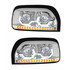 KIT1001 by UNITED PACIFIC - Freightliner Century Projection Chrome Headlight Pair w/LED Light Bar