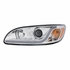 KIT1000 by UNITED PACIFIC - Peterbilt Projection Headlights Pair w/ Chrome Trim & LED Light Bar