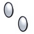 60034-2 by UNITED PACIFIC - Pair of 8.5" Round Convex Truck Semi Mirrors, Stainless Steel, Center Stud