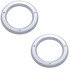 10484-2 by UNITED PACIFIC - (2) Round Chrome Bezels / Covers 4" Grommet Mounted LED Stop Turn Tail Lights