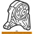 Chrysler 4861270AC Engine Mount Support Engine Mount Support - Driver Side