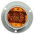 TL30386Y by TRUCK-LITE - 30 Series, Low Profile, LED, Yellow Round, 6 Diode, Marker Clearance Light, Pc, Gray Polycarbonate Flange Mount, Fit 'N Forget M/C, 12V