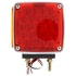 27593 by TRUCK-LITE - Multi-Purpose Light Bulb - LED, Red/Yellow Square, 24 Diode, Lh, Dual Face, Vertical Mount, 3 Wire, 2 Stud, Chrome, Stripped End/Ring Terminal, Bulk