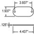 543 by TRUCK-LITE - Signal-Stat Reflector - 2 x 4" Oval, Red, 2 Screw or Adhesive Mount