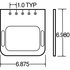 45721 by TRUCK-LITE - Brake / Tail Light Bracket - 5 Screw Bracket Mount, For Rectangular Shape Lights, Black Steel