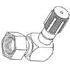 MEI 5559 A/C O-Ring Airsource Retrofit Adapter-1/4"90D Blu