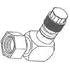 MEI 5558 A/C O-Ring Airsource Retrofit Adapter-1/4"90D Red