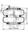 ContiTech AS7472 Suspension Air Spring Kit AIR SPRING 64535/2B12-434/4371