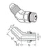 Weatherhead C5365X4 Hydraulic Hose Adapter - Carbon Steel J.I.C. (500 Carbon Steel J.I