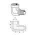 C3409X20 by WEATHERHEAD - Adapter - Adapter Steel NPTF 90 Degree MP x FP