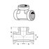 C3709X12 by WEATHERHEAD - Adapter - Adapter Steel NPTF Tee FP x FPx FP