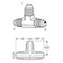 Weatherhead C5705X10 Hydraulic Hose Adapter - Adapter SAE37 Steel Tee -10 M SAE37 3 End