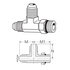 C5716X8 by WEATHERHEAD - Adapter - Adapter SAE37 Steel Tee -8Tx-8AdjO-Ringx-8T