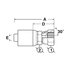 04Z-04L by WEATHERHEAD - Eaton Weatherhead Z Series Crimp Hose Fittings Female JIS 30 Flare Swivel Straight