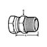 9205X16X12 by WEATHERHEAD - Hydraulic Coupling / Adapter - Female to Male Pipe, Straight, 1-11 1/2 thread