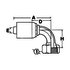 04Z-A26 by WEATHERHEAD - Eaton Weatherhead Z Series Crimp Hose Fittings Female ORS Swivel Short Drop 90 Elbow