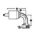 04Z-A64 by WEATHERHEAD - Eaton Weatherhead Z Series Crimp Hose Fittings Female ORS Swivel Long Drop 90 Elbow