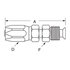 21308N-B08 by WEATHERHEAD - Eaton Weatherhead 213 N series Field Attachable Hose Fittings Inverted Male Swivel Straight