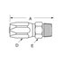 24706N104 by WEATHERHEAD - 247 N Series Hydraulic Coupling / Adapter - Male Rigid, 0.81" hex, 3/4-16 thread, 1/4-18 thread