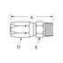 42508N-108 by WEATHERHEAD - Eaton Weatherhead 425 N series Field Attachable Hose Fittings Male Pipe Rigid