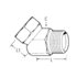 Weatherhead 9355X2X2 Hydraulic Hose Adapter - Adapter NPSM/NPTF Steel