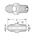 Weatherhead C5205X2 Hydraulic Hose Adapter - Adapter SAE37 Steel Str 2 T x 2MP